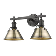 Orwell 2-Light Bath Vanity Light in Matte Black