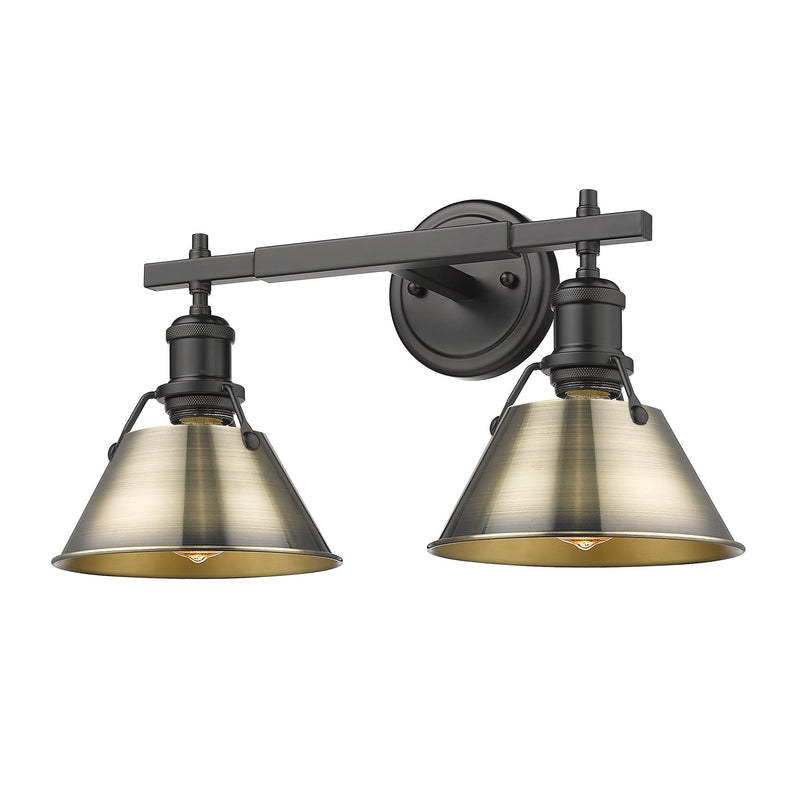 Orwell 2-Light Bath Vanity Light in Matte Black