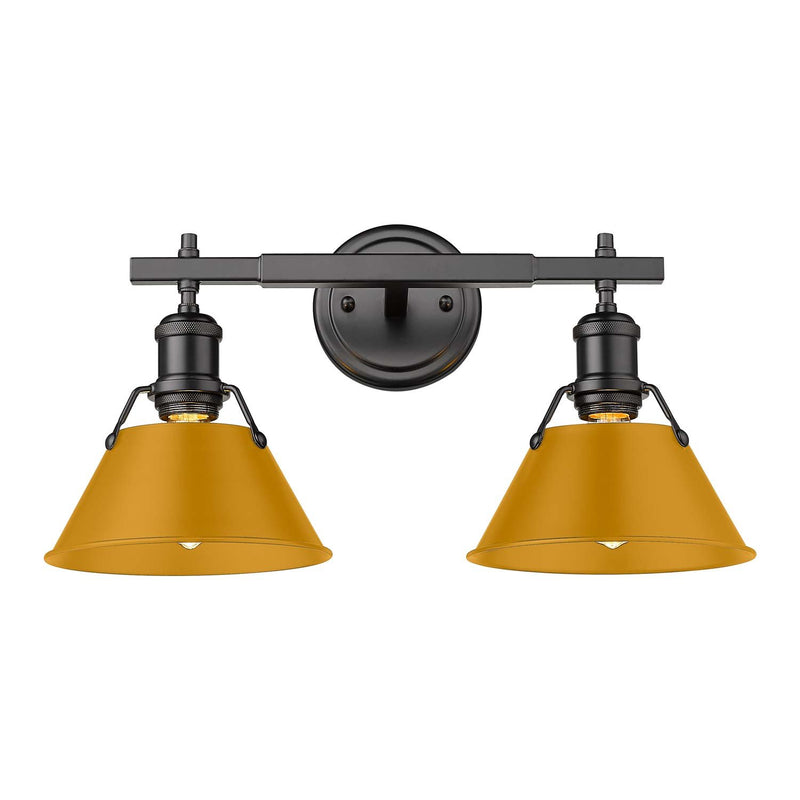Orwell 2-Light Bath Vanity Light in Matte Black