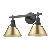 Orwell 2-Light Bath Vanity Light in Matte Black