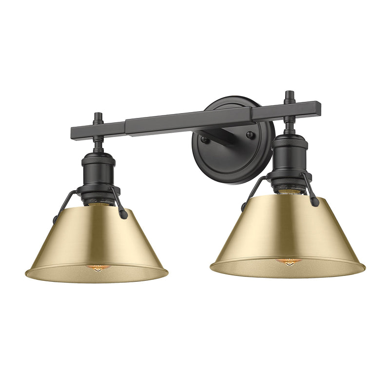 Orwell 2-Light Bath Vanity Light in Matte Black