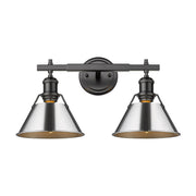 Orwell 2-Light Bath Vanity Light in Matte Black