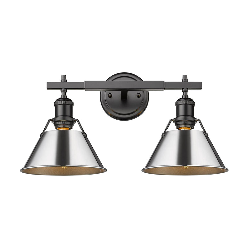 Orwell 2-Light Bath Vanity Light in Matte Black