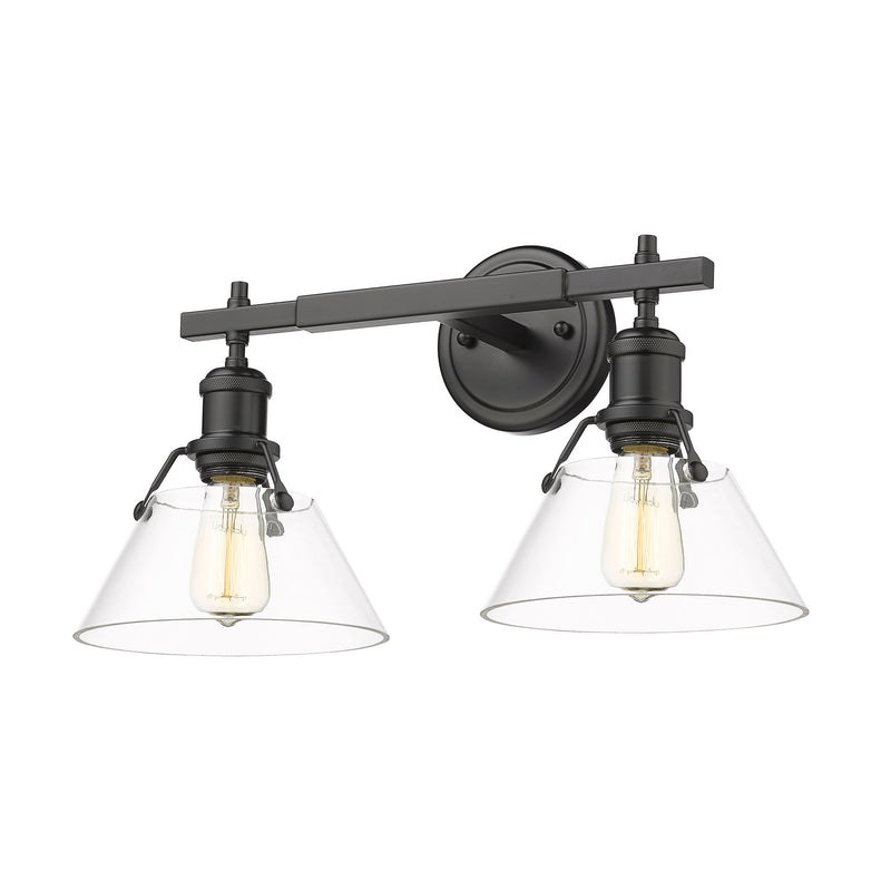 Orwell 2-Light Bath Vanity Light in Matte Black