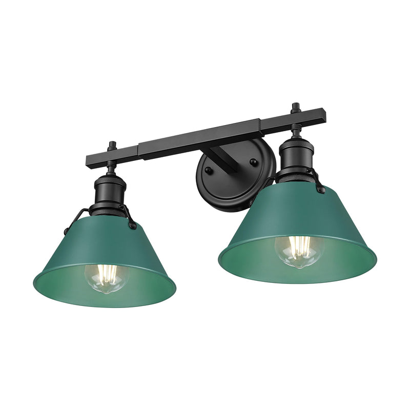 Orwell 2-Light Bath Vanity Light in Matte Black