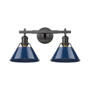 Orwell 2-Light Bath Vanity Light in Matte Black