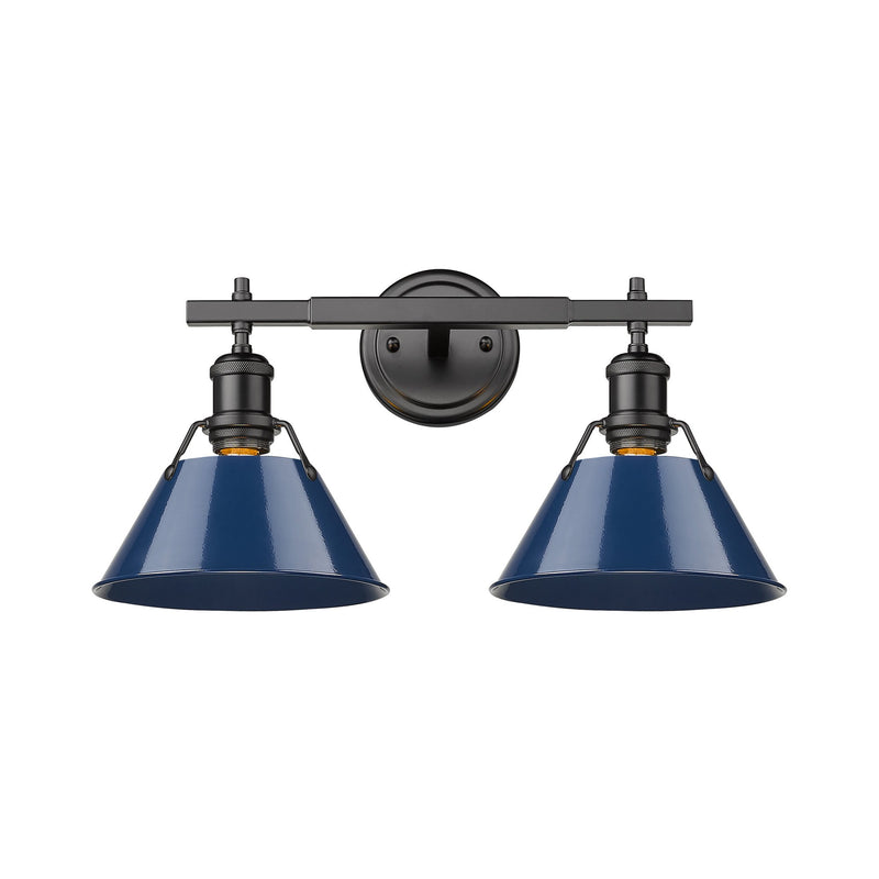 Orwell 2-Light Bath Vanity Light in Matte Black