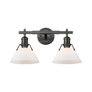 Orwell 2-Light Bath Vanity Light in Matte Black