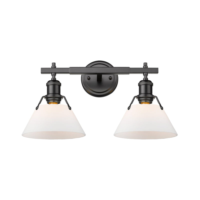 Orwell 2-Light Bath Vanity Light in Matte Black