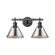 Orwell 2-Light Bath Vanity Light in Matte Black
