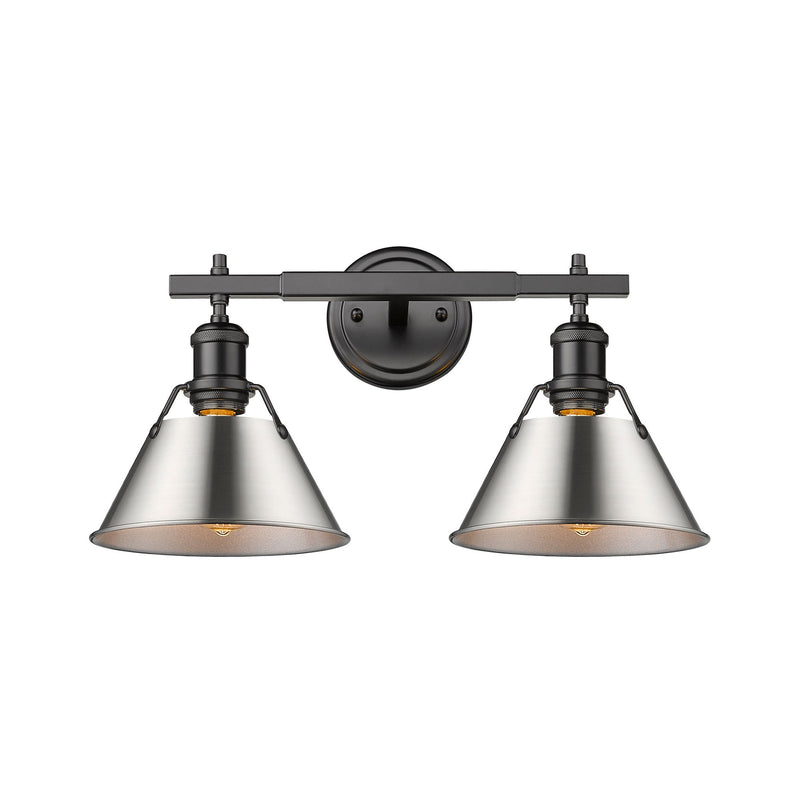 Orwell 2-Light Bath Vanity Light in Matte Black
