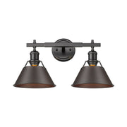 Orwell 2-Light Bath Vanity Light in Matte Black