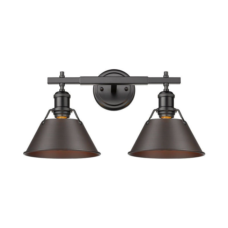 Orwell 2-Light Bath Vanity Light in Matte Black