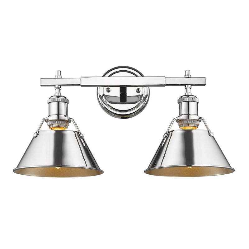 Orwell 2-Light Bath Vanity Light in Chrome