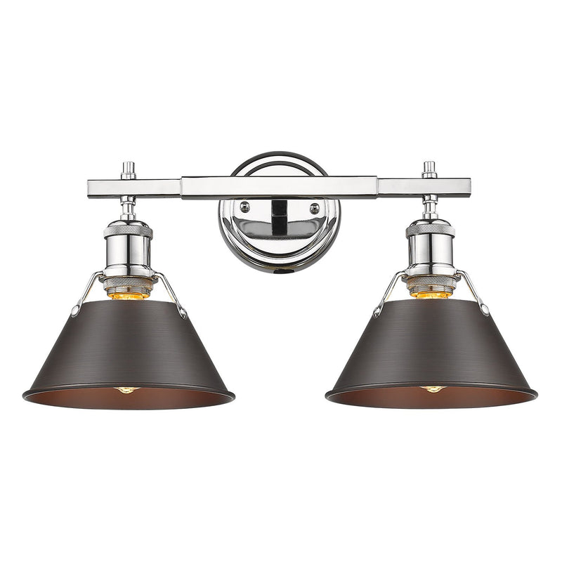 Orwell 2-Light Bath Vanity Light in Chrome