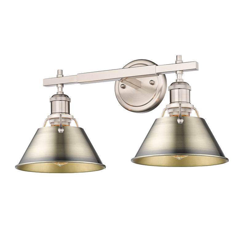 Orwell 2-Light Bath Vanity Light in Pewter