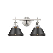 Orwell 2-Light Bath Vanity Light in Pewter