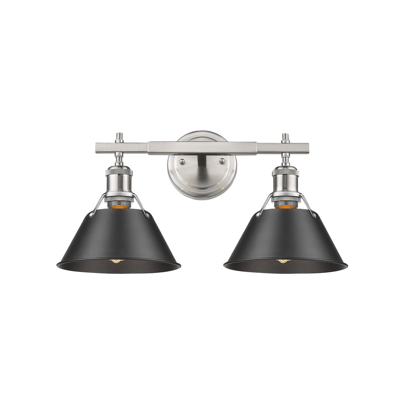 Orwell 2-Light Bath Vanity Light in Pewter