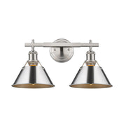 Orwell 2-Light Bath Vanity Light in Pewter