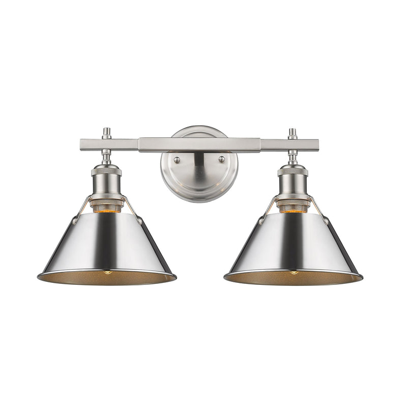 Orwell 2-Light Bath Vanity Light in Pewter