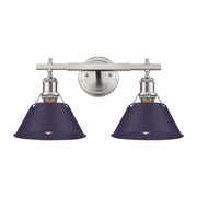 Orwell 2-Light Bath Vanity Light in Pewter