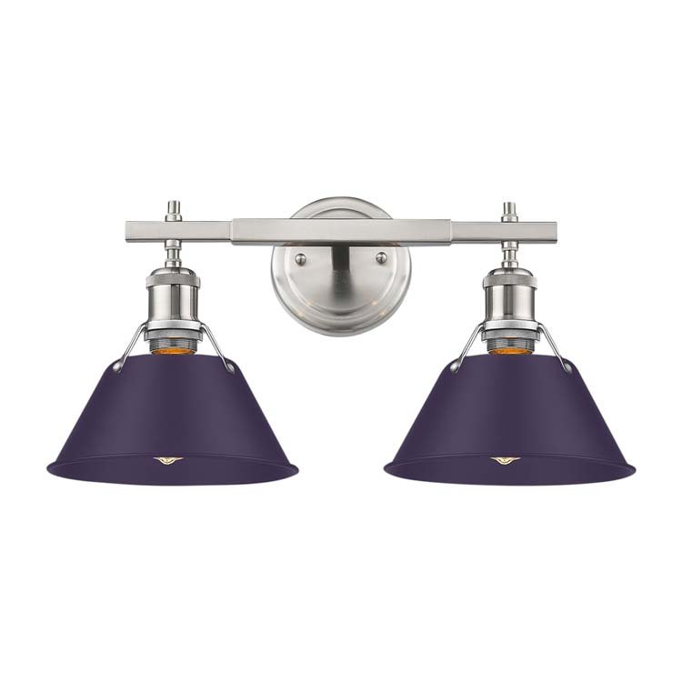 Orwell 2-Light Bath Vanity Light in Pewter