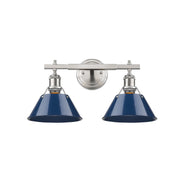 Orwell 2-Light Bath Vanity Light in Pewter