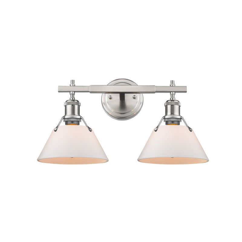 Orwell 2-Light Bath Vanity Light in Pewter