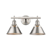 Orwell 2-Light Bath Vanity Light in Pewter