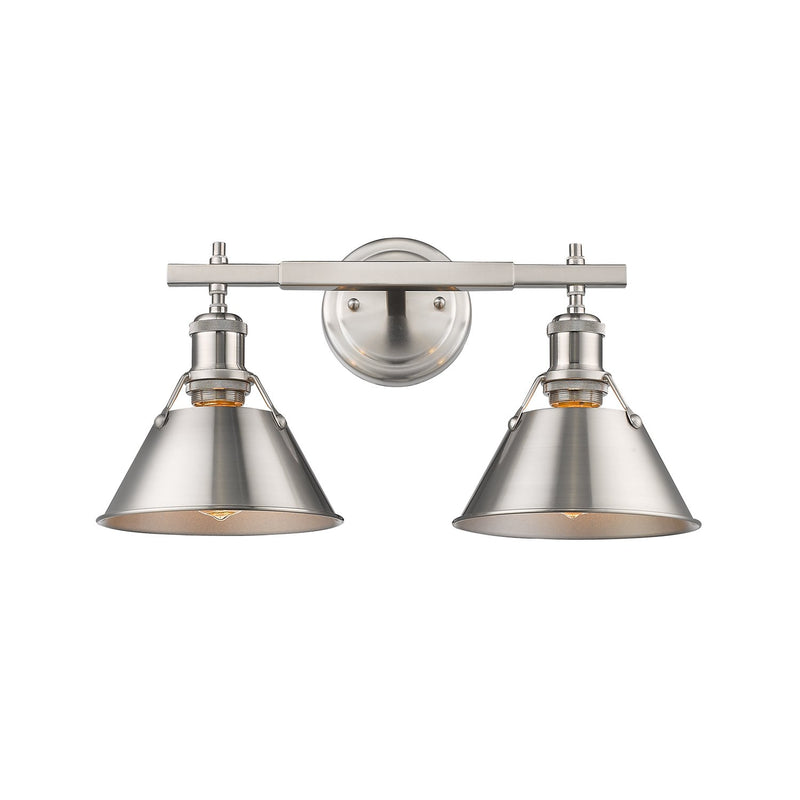 Orwell 2-Light Bath Vanity Light in Pewter