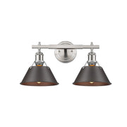 Orwell 2-Light Bath Vanity Light in Pewter