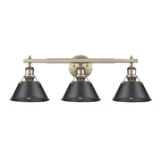 Orwell 3-Light Bath Vanity Light in Aged Brass