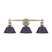 Orwell 3-Light Bath Vanity Light in Aged Brass