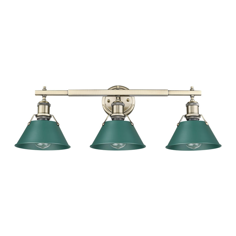 Orwell 3-Light Bath Vanity Light in Aged Brass
