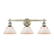 Orwell 3-Light Bath Vanity Light in Aged Brass