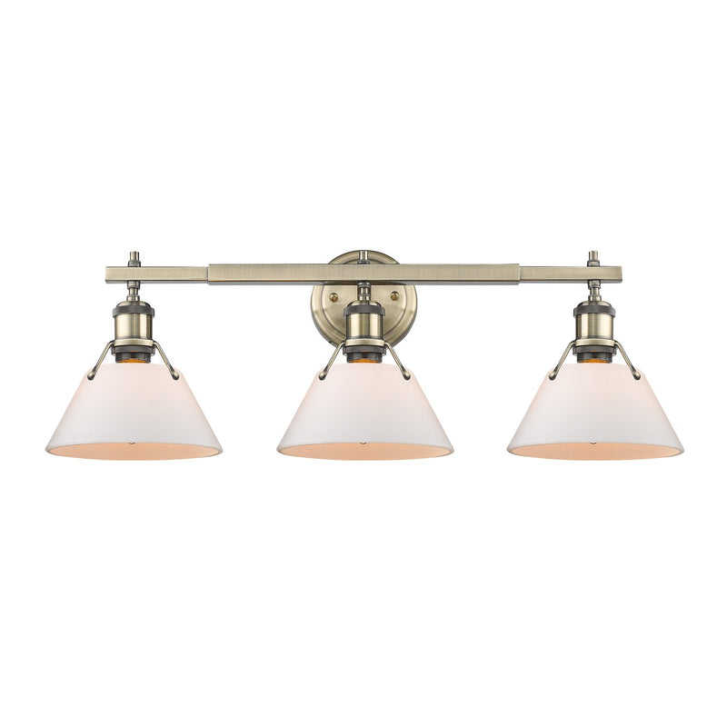 Orwell 3-Light Bath Vanity Light in Aged Brass