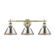 Orwell 3-Light Bath Vanity Light in Aged Brass