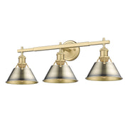 Orwell 3-Light Bath Vanity Light in Brushed Champagne Brass
