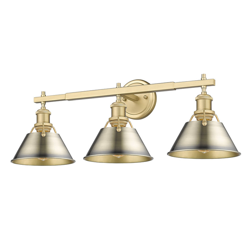 Orwell 3-Light Bath Vanity Light in Brushed Champagne Brass