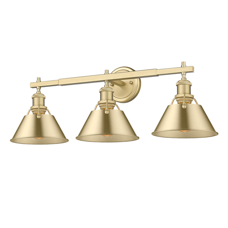 Orwell 3-Light Bath Vanity Light in Brushed Champagne Brass