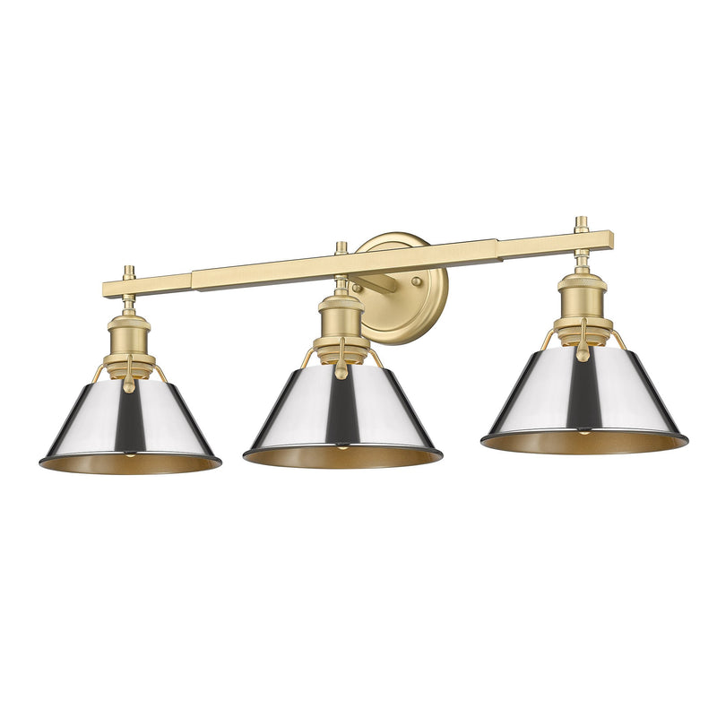 Orwell 3-Light Bath Vanity Light in Brushed Champagne Brass