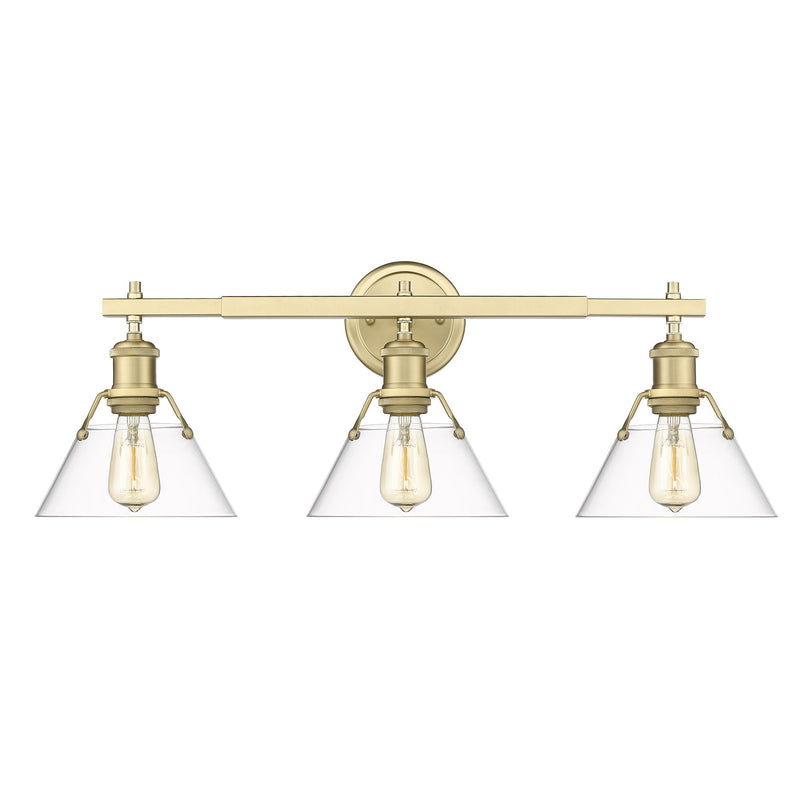 Orwell 3-Light Bath Vanity Light in Brushed Champagne Brass
