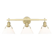 Orwell 3-Light Bath Vanity Light in Brushed Champagne Brass