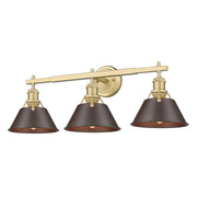 Orwell 3-Light Bath Vanity Light in Brushed Champagne Brass