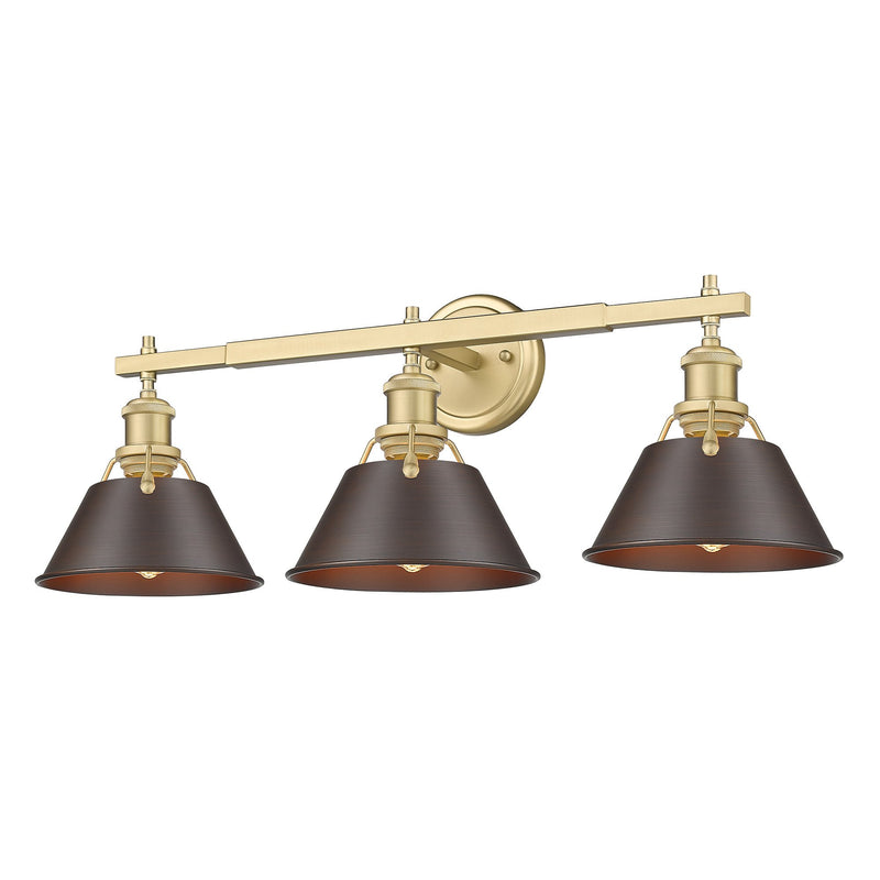 Orwell 3-Light Bath Vanity Light in Brushed Champagne Brass