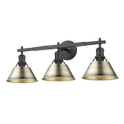 Orwell 3-Light Bath Vanity Light in Matte Black