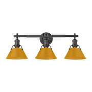 Orwell 3-Light Bath Vanity Light in Matte Black