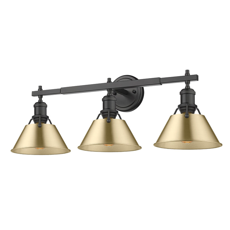 Orwell 3-Light Bath Vanity Light in Matte Black