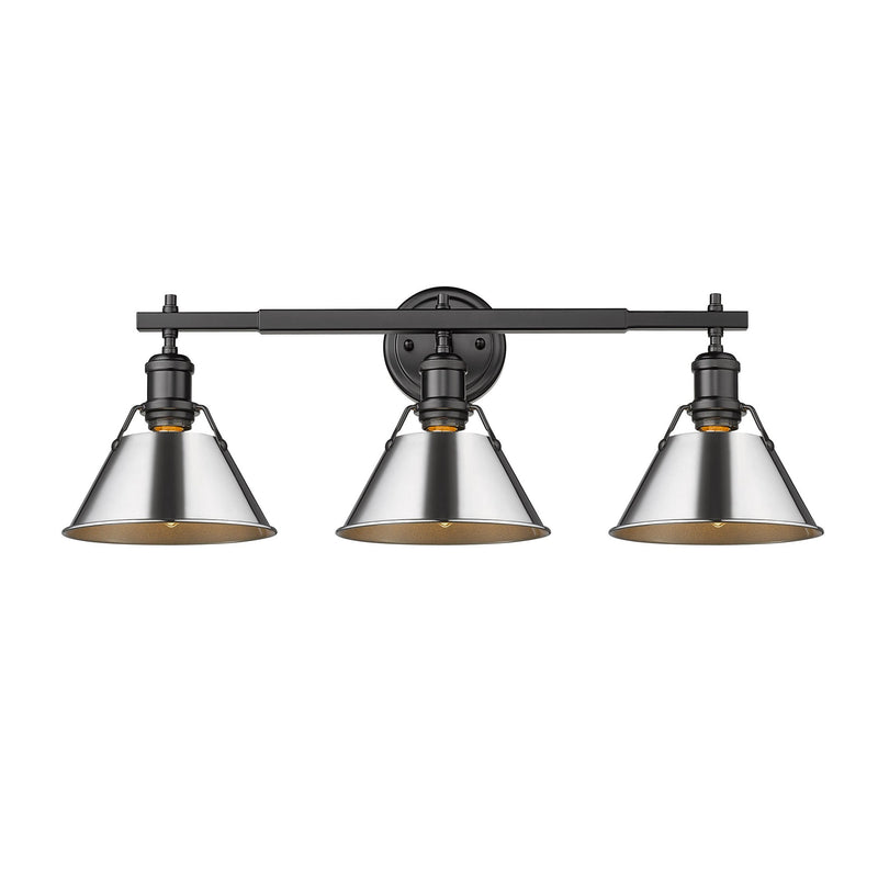 Orwell 3-Light Bath Vanity Light in Matte Black