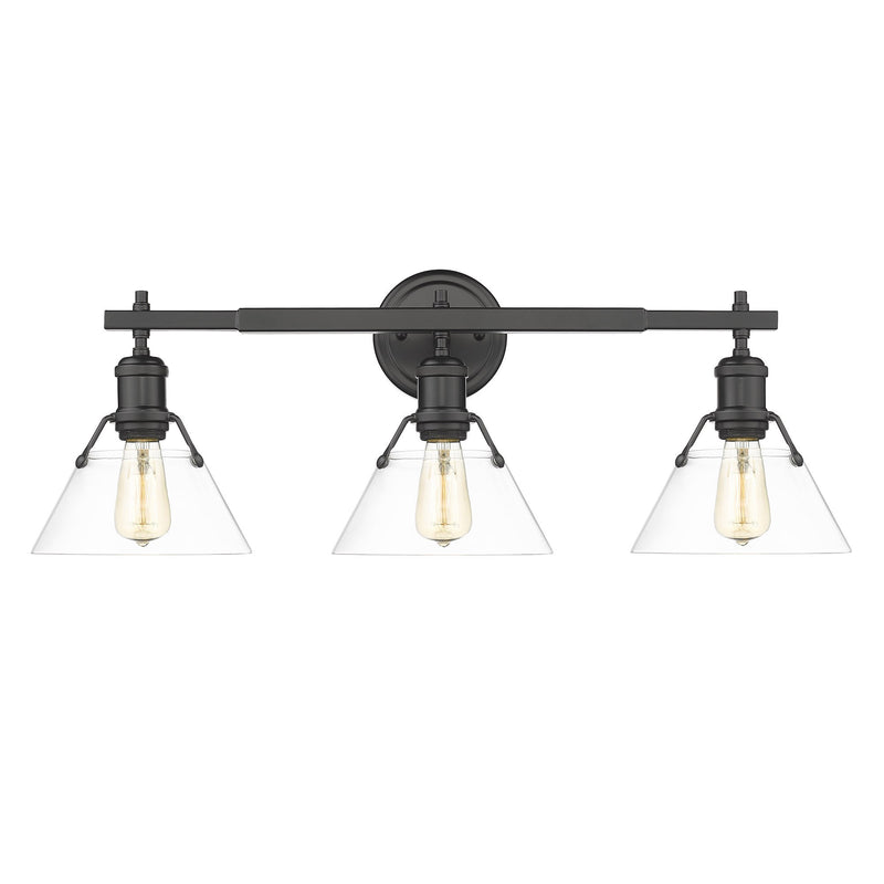 Orwell 3-Light Bath Vanity Light in Matte Black